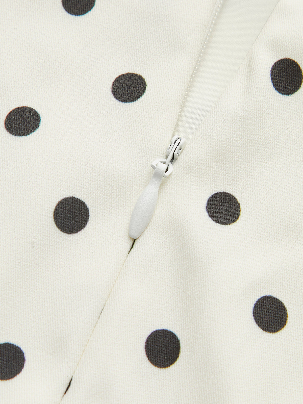 Lace-Up Back Dress with Polka Dot Design