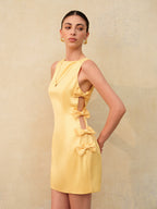 Bow Accent Dress with Side Cutouts