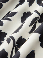 Square Neck Dress with Floral Pattern Design