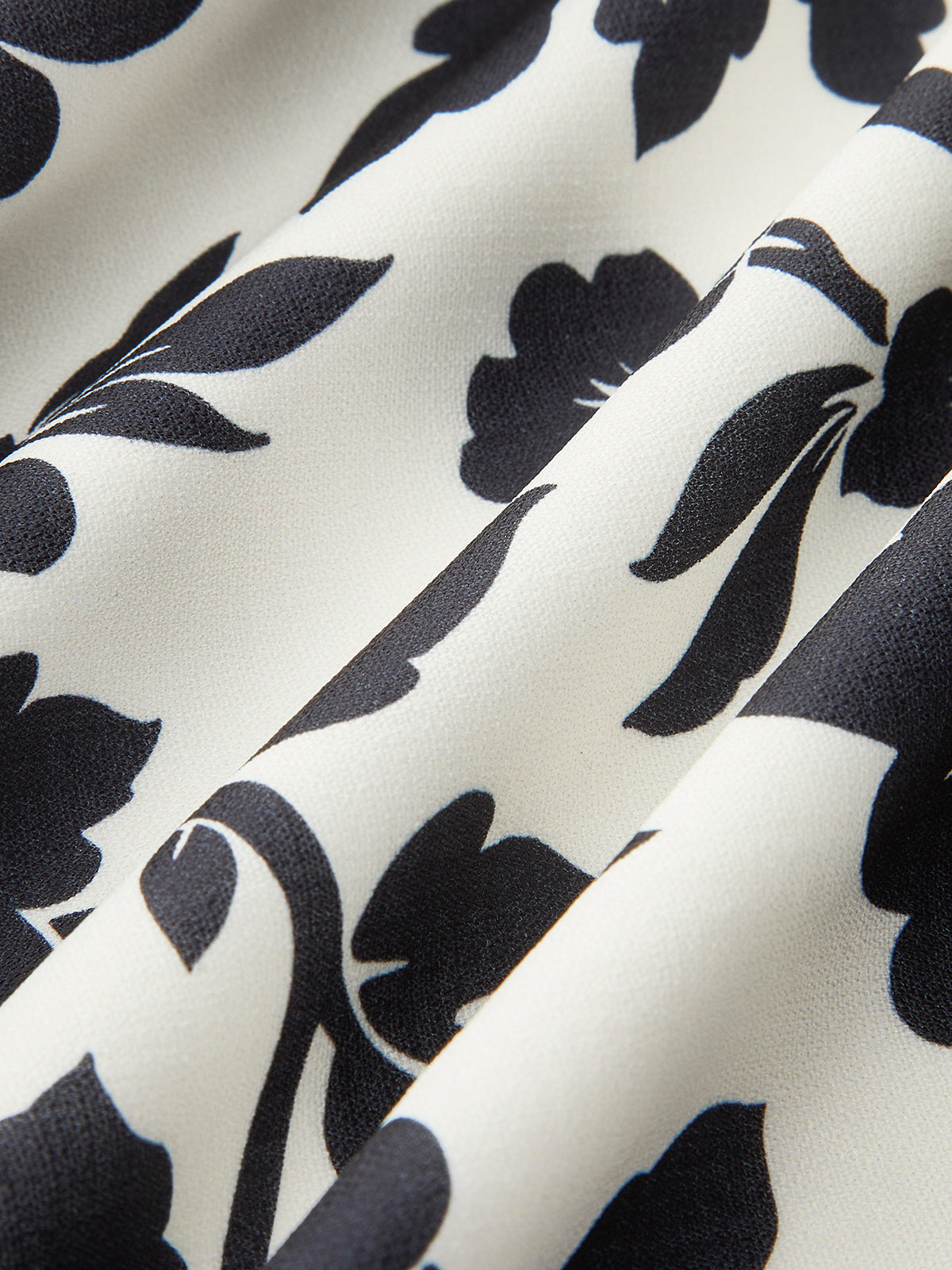 Square Neck Dress with Floral Patterns