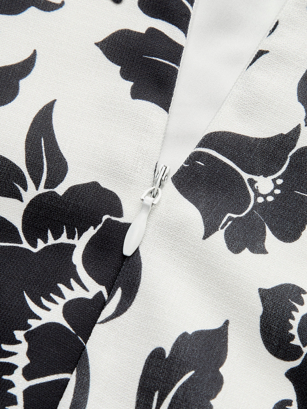 Square Neck Dress with Floral Patterns