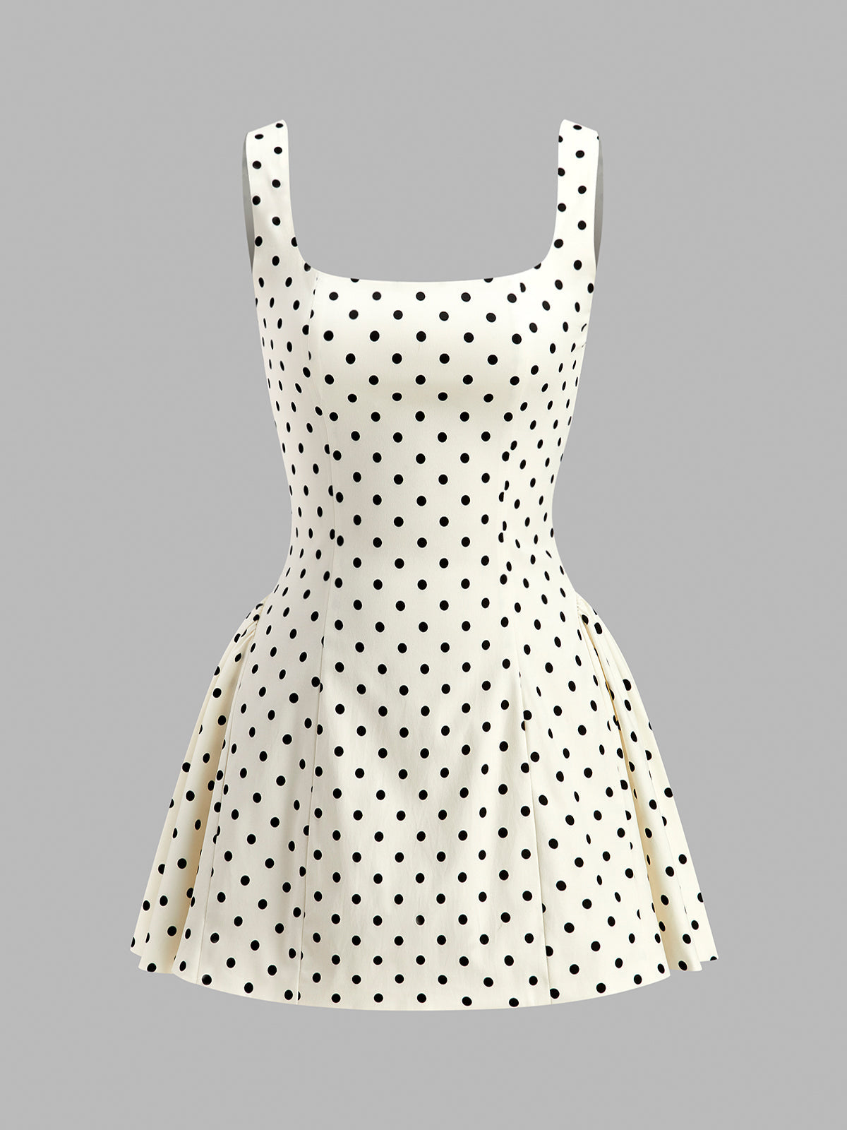 Polka Dot Dress with Lace-Up Back Detail