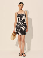 Chic Cami Dress with Abstract Floral Design