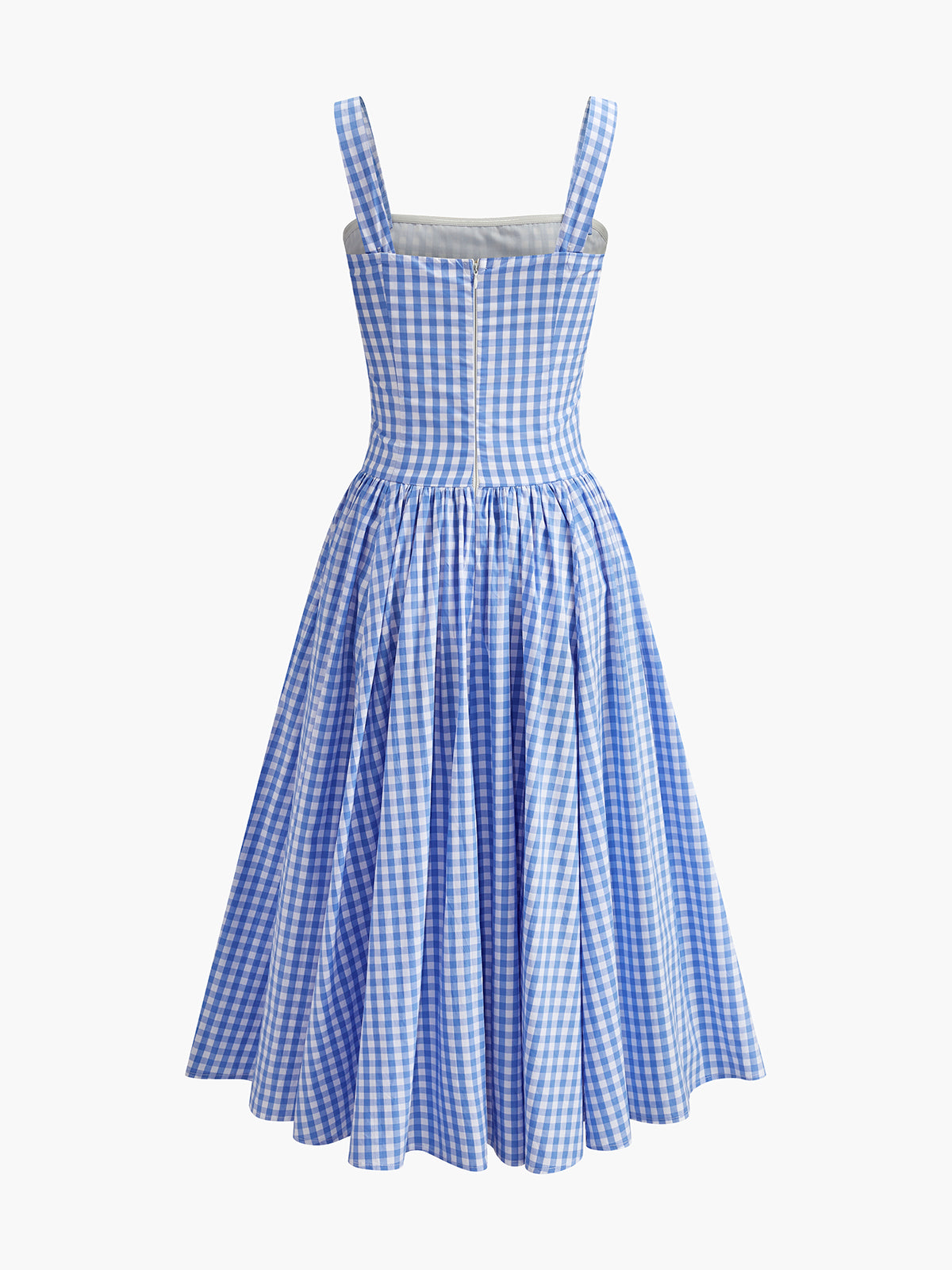 Checkerboard Lace-Up Corset Style Dress
