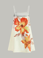 Flowery Pattern Loose-Fit Dress
