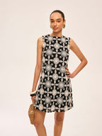 Cotton Sleeveless Dress with Detailed Embroidery