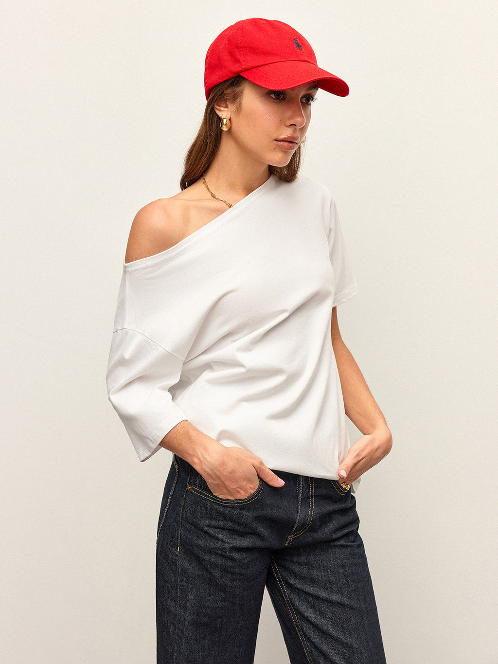 Cotton Off-Shoulder Top for Relaxed Style