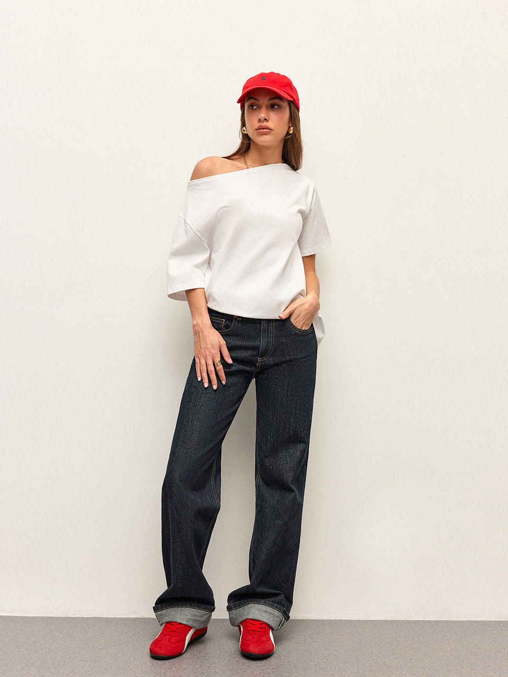 Cotton Off-Shoulder Top for Relaxed Style