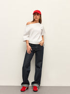 Cotton Off-Shoulder Top for Relaxed Style