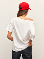 Cotton Off-Shoulder Top for Relaxed Style