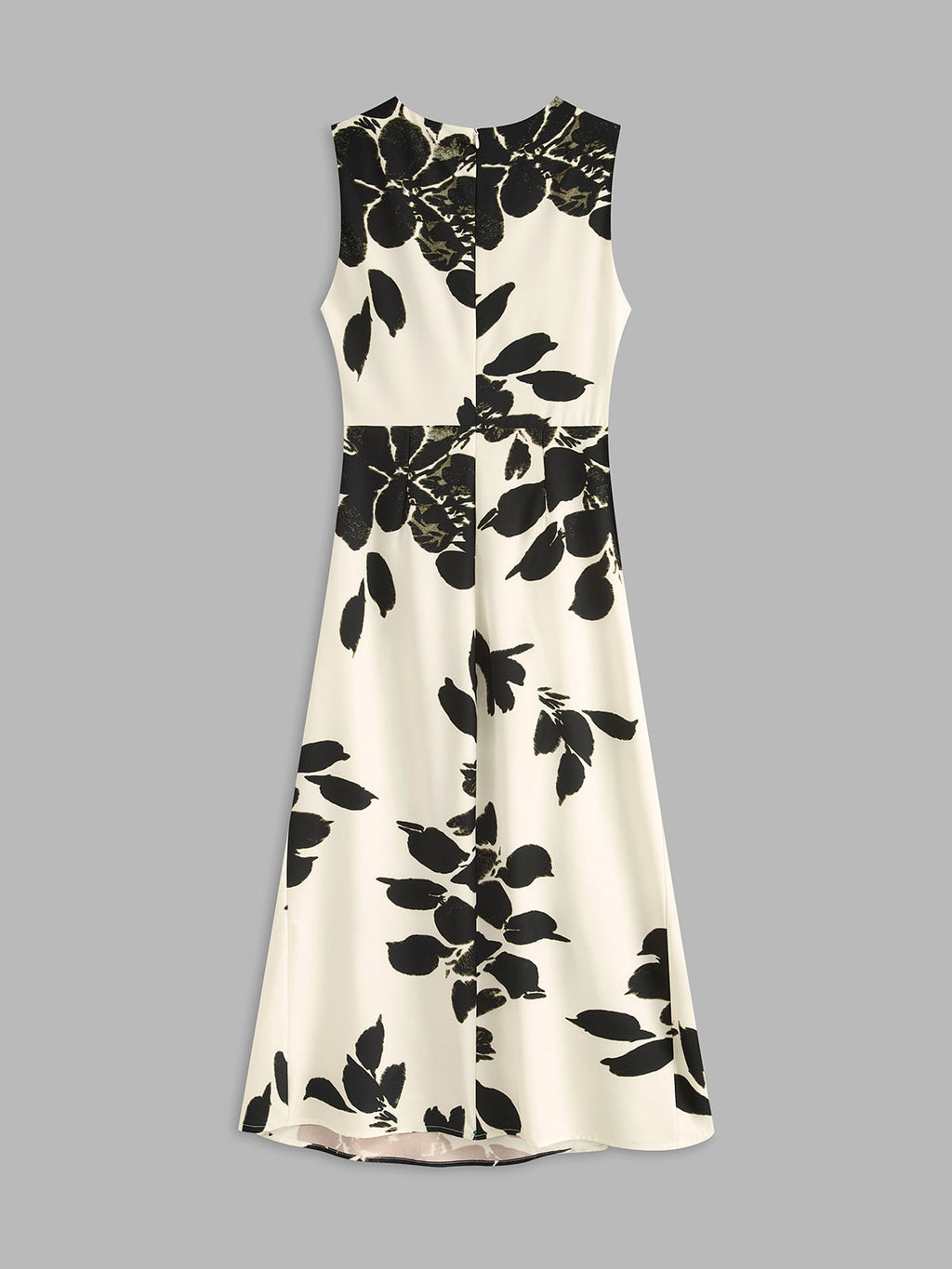 Floral Sleeveless Dress with Pleated Skirt Design
