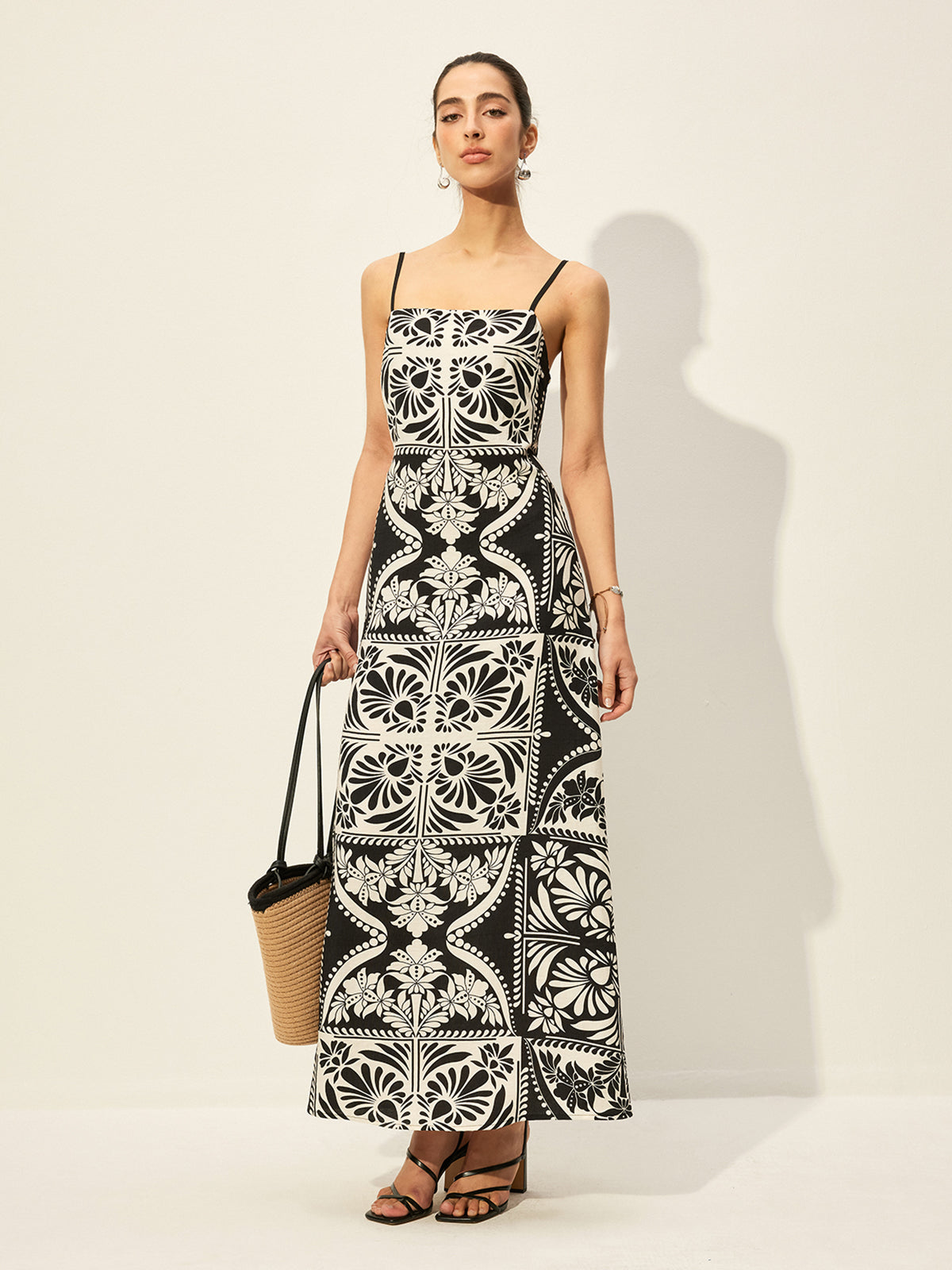 Floral Pattern Sleeveless Summer Dress for Women