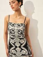 Floral Pattern Sleeveless Summer Dress for Women