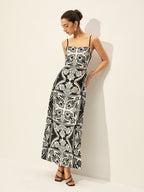 Floral Pattern Sleeveless Summer Dress for Women