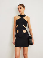 Halter Neck Dress with Cut-Out Details