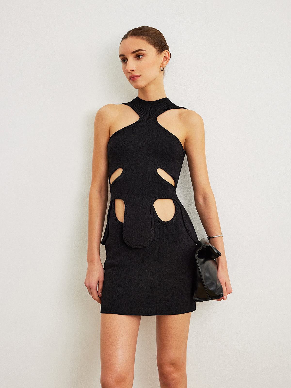 Halter Neck Dress with Cut-Out Details