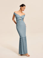 Breezy Off-Shoulder Dress with Elegant Ruffle Accents
