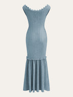 Off-Shoulder Dress with Ruffle Accents