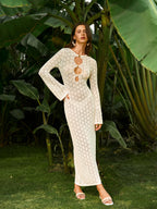 Lightweight Knit Dress with Stylish Cut-Outs