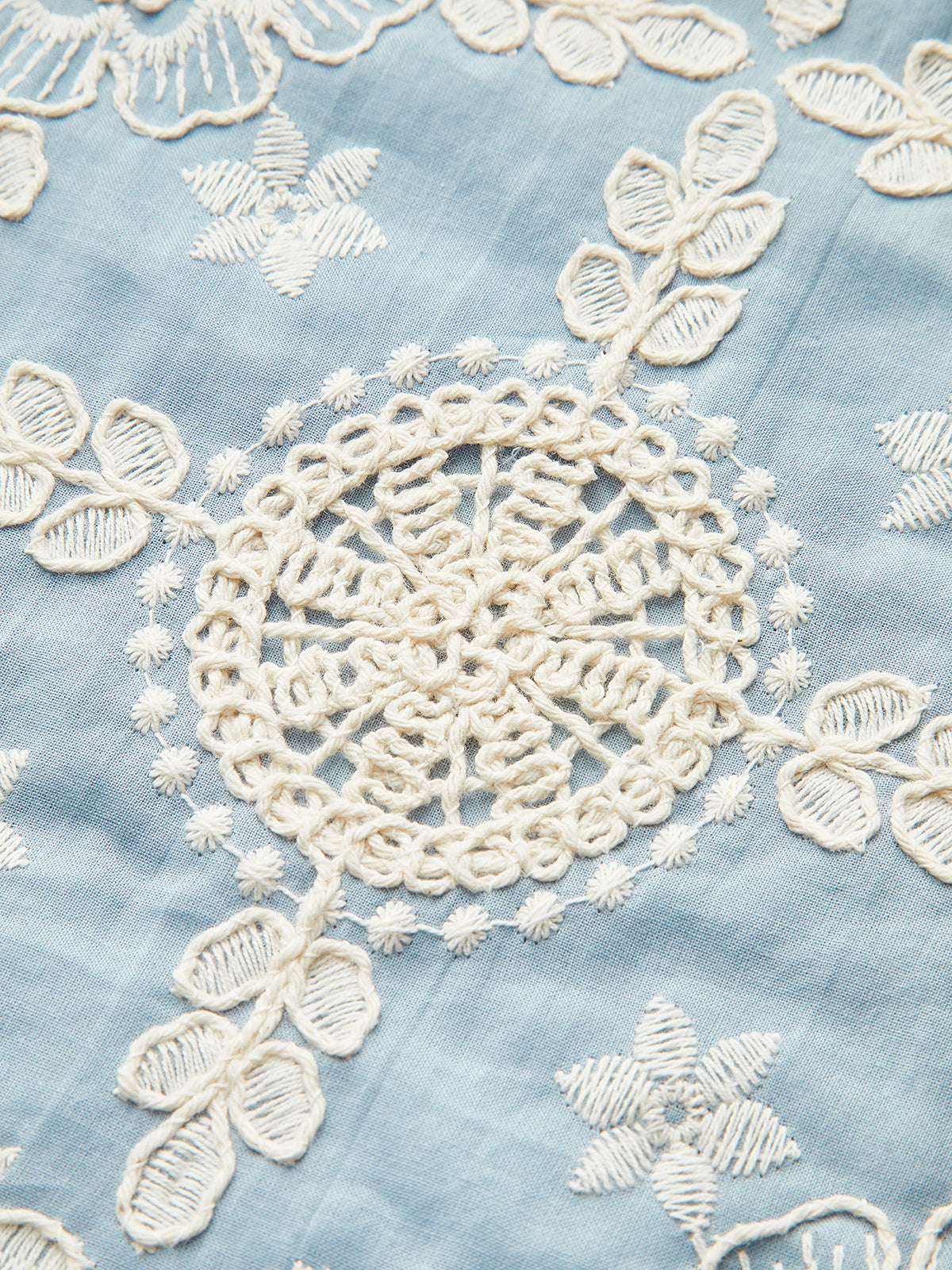 Cotton Sleeveless Dress with Detailed Embroidery