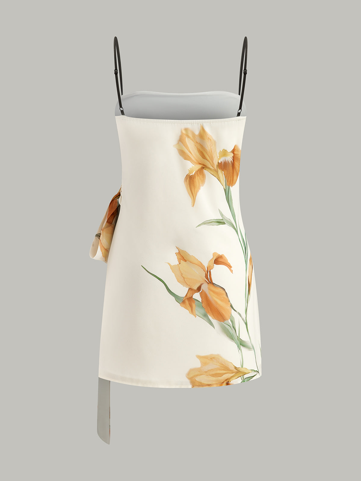 Side Tie Cami Dress with Floral Print Design