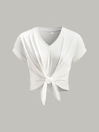 Twisted Knot V-Neck Tee