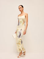 Floral Dress with Lace-Up Backless Design