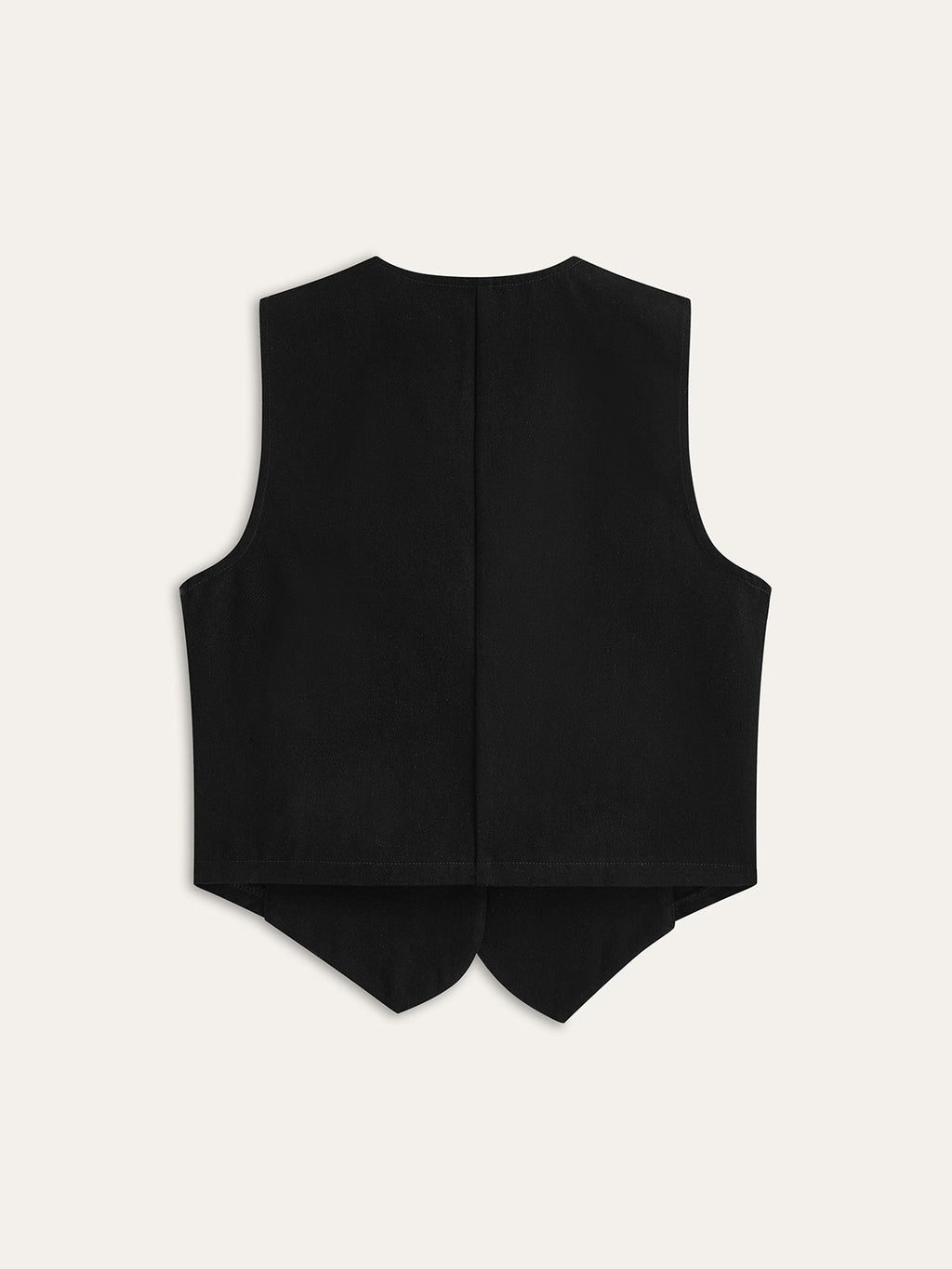 Custom-Fit Denim Vest with Button-Up Design