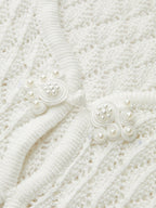 Sheer Knit Sweater Dress Featuring Cut-Out Detail