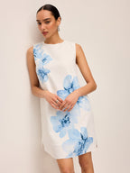 Floral Tie-Dye Dress with Zipper Detail