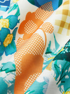 Lemonade Patterned Dress with Lace Detailing