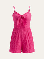 Chic Bow-Front Camisole Romper