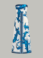 Floral Maxi Dress with Strapless Design