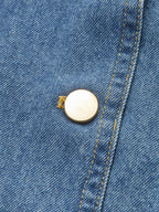Classic Denim Vest with Button Closure