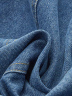 Classic Denim Vest with Button Closure