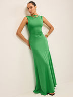 Stylish Sleeveless Backless Full-Length Dress