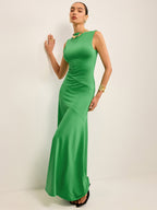 Stylish Sleeveless Backless Full-Length Dress