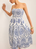 Bohemian Strapless Maxi Dress for Women