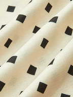 Scalloped Strap Polka Dot Midi Dress