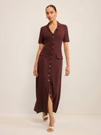 Buttoned Maxi Dress with Pockets