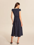 Lace-Trimmed Polka Dot Dress with Delicate Details