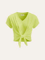 Twisted Knot V-Neck Tee