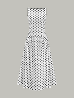 Polka Dot Sleeveless Midi Summer Dress