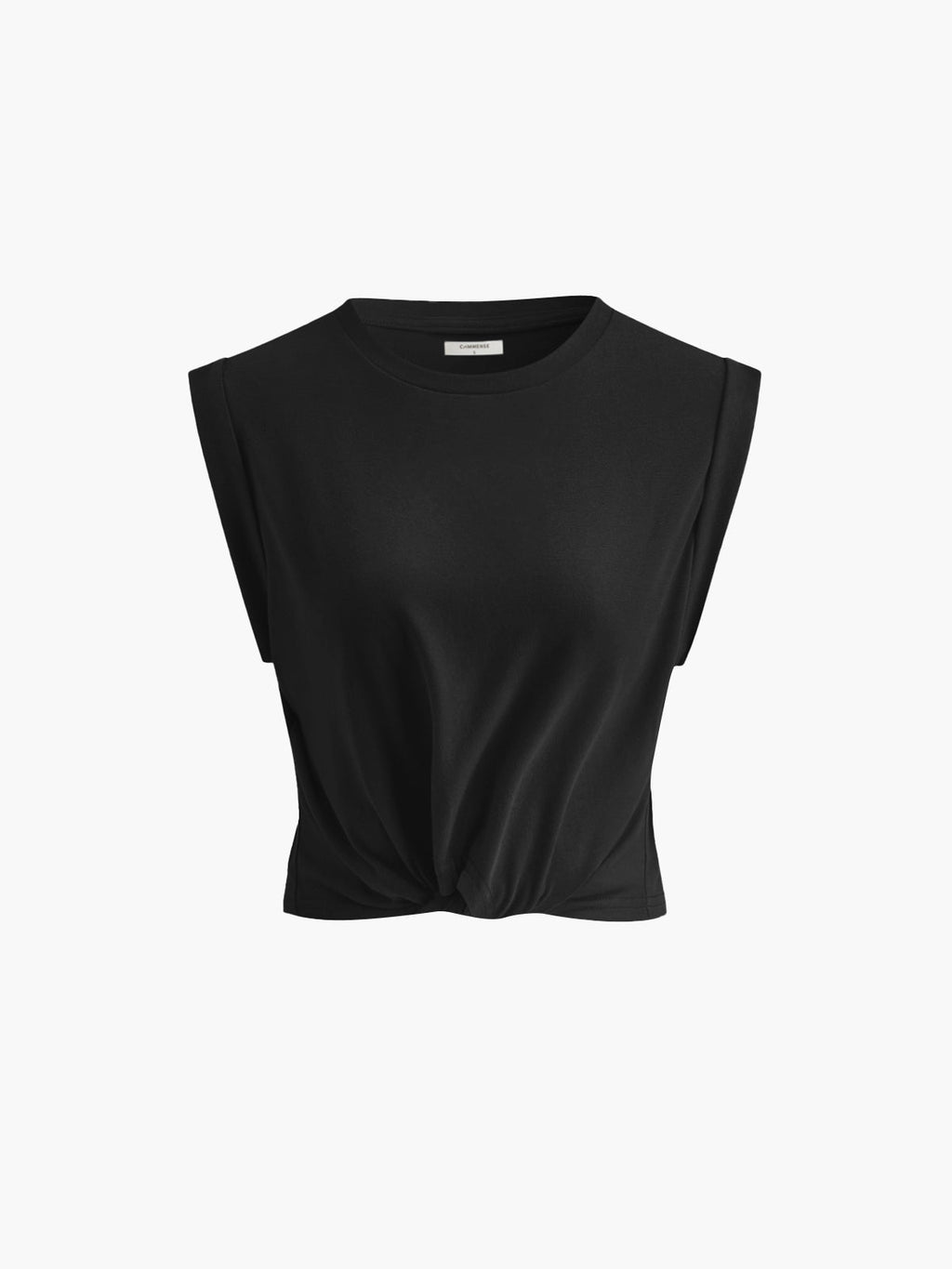 Knotted Cotton Tee with Stylish Twist Design
