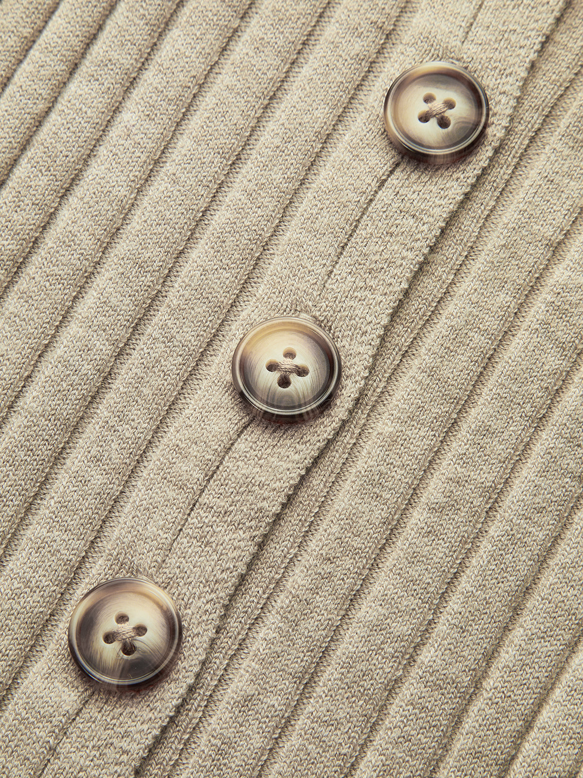 Wool Blend Ribbed Maxi Dress with Buttons