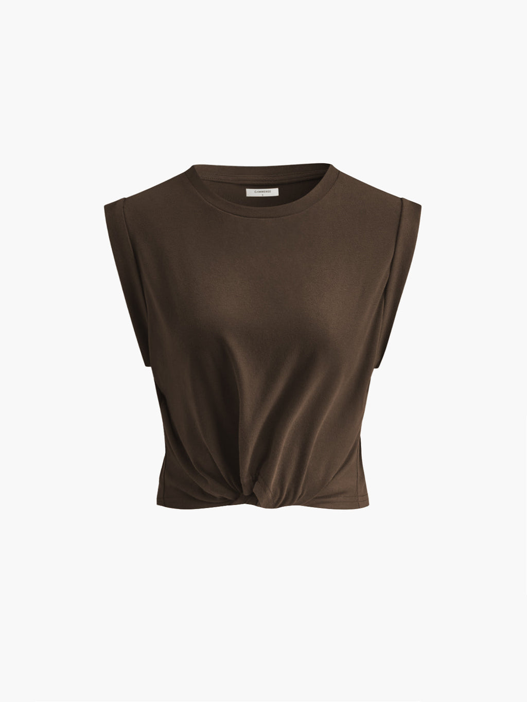 Knotted Cotton Tee with Stylish Twist Design
