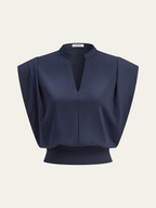 V-Neck Top with Batwing Sleeves
