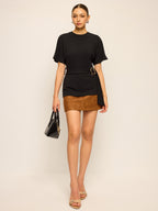 Short-Sleeve Top with Belt Detail