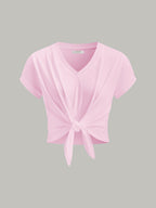 Twisted Knot V-Neck Tee