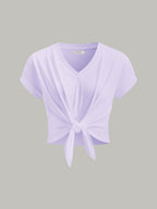 Twisted Knot V-Neck Tee